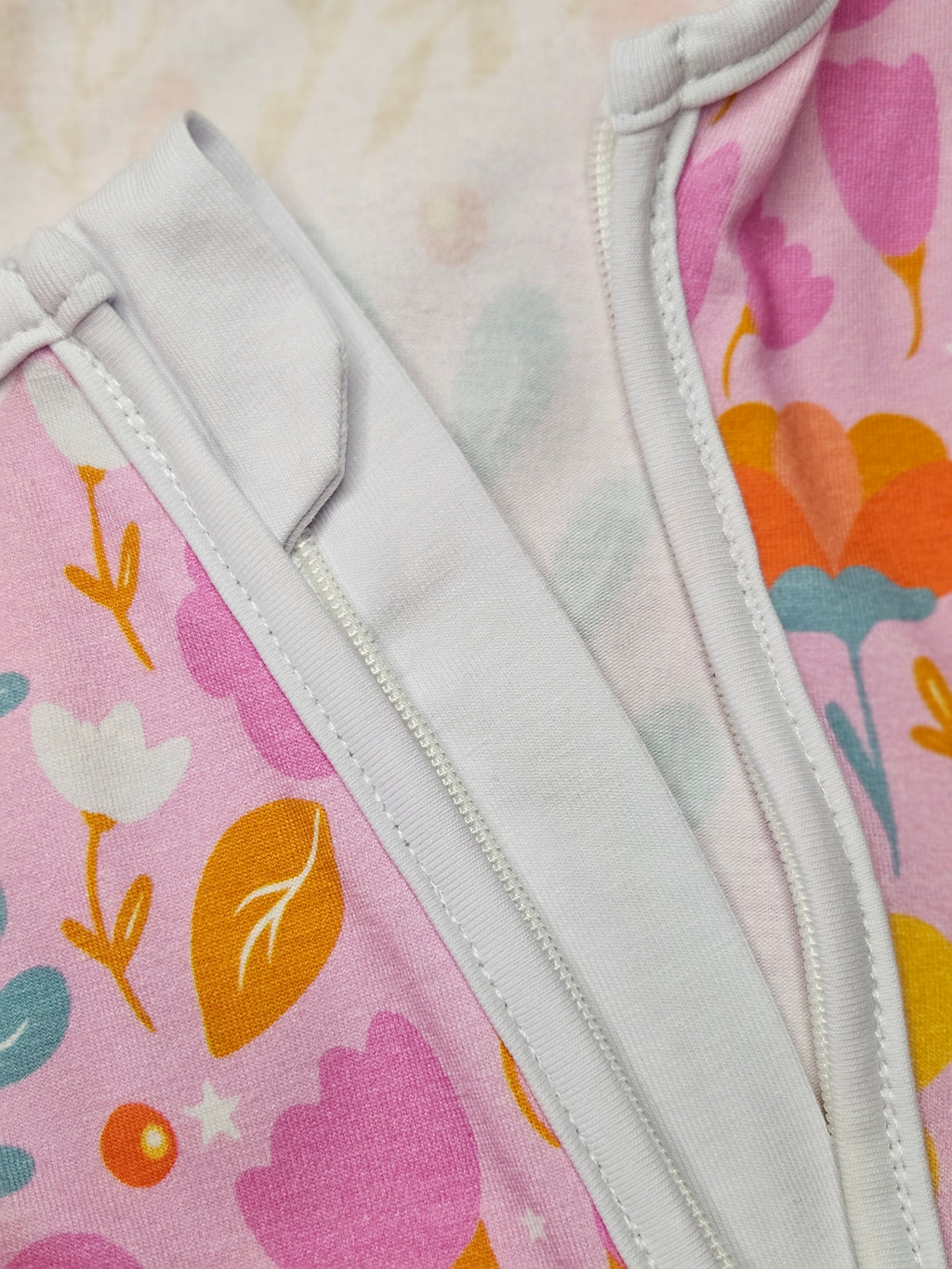 Baby Romper with 2-way zipper "Wildflowers" (Jersey fabric)