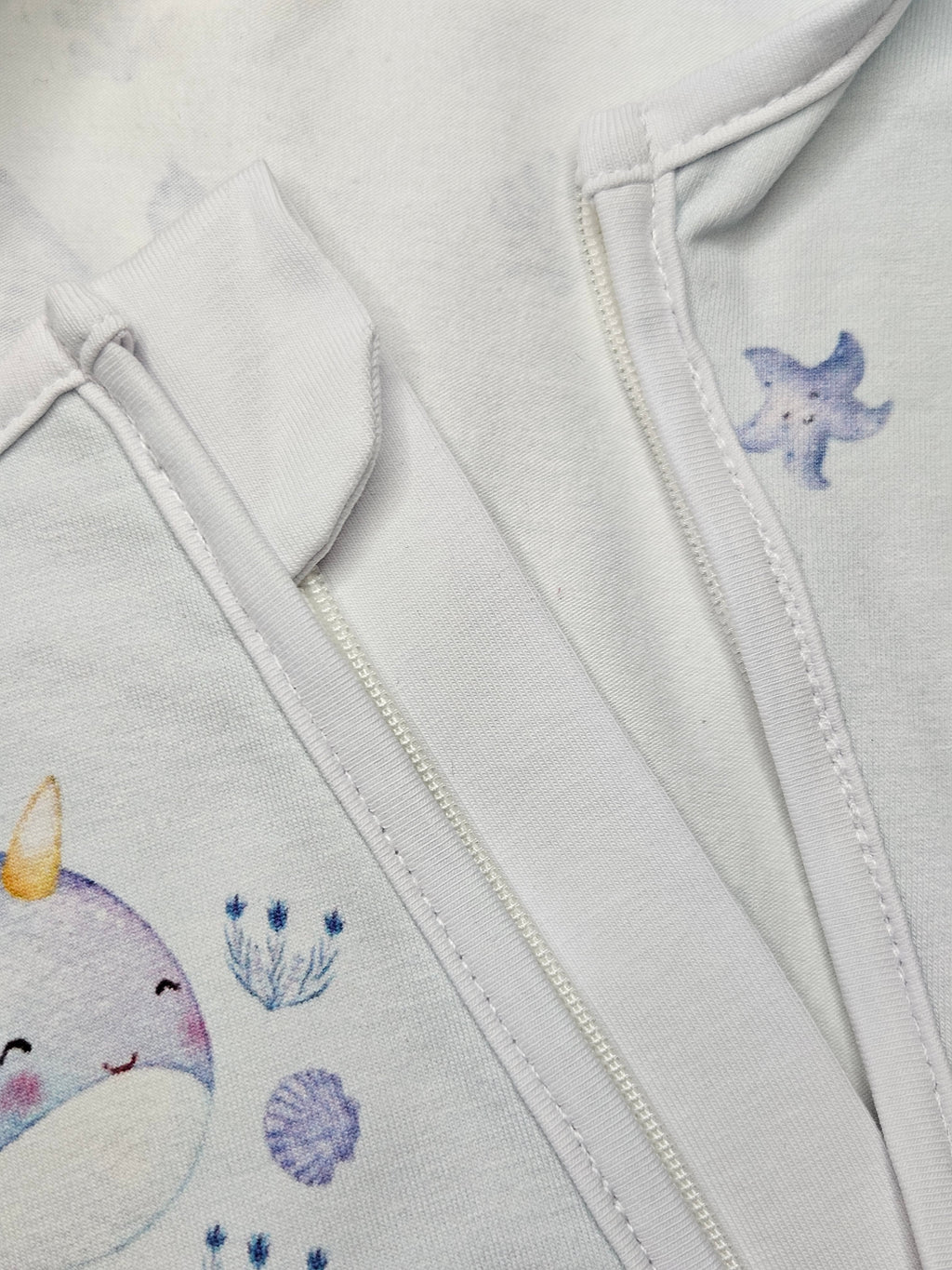 Baby Romper with 2-way zipper "Ocean" (Jersey fabric)