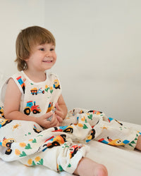 Ultra-Thin Summer Muslin Sleeping Bag with Legs Happy Farm