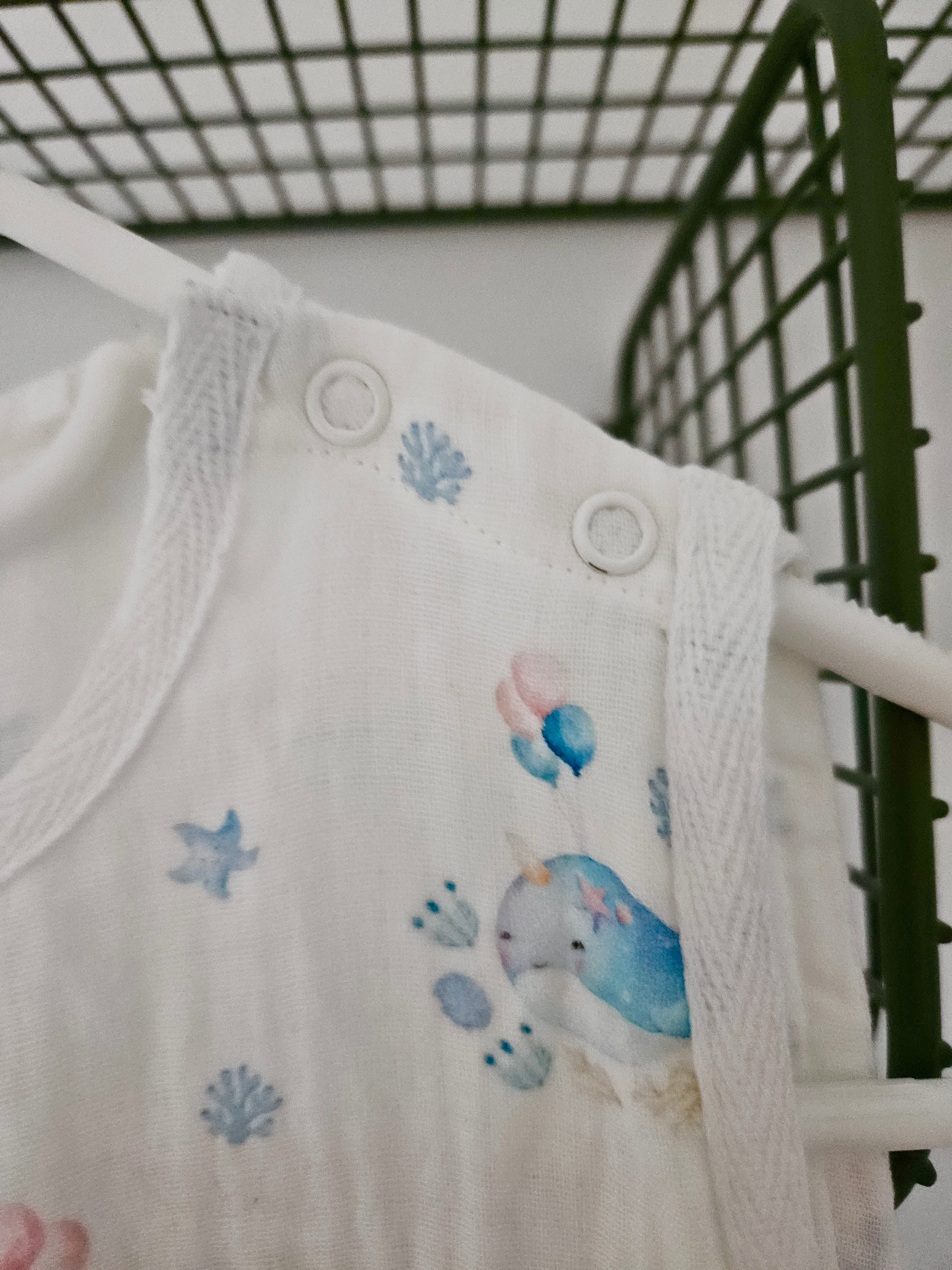 Ultra-Thin Summer Muslin Sleeping Bag with Legs Little Ocean