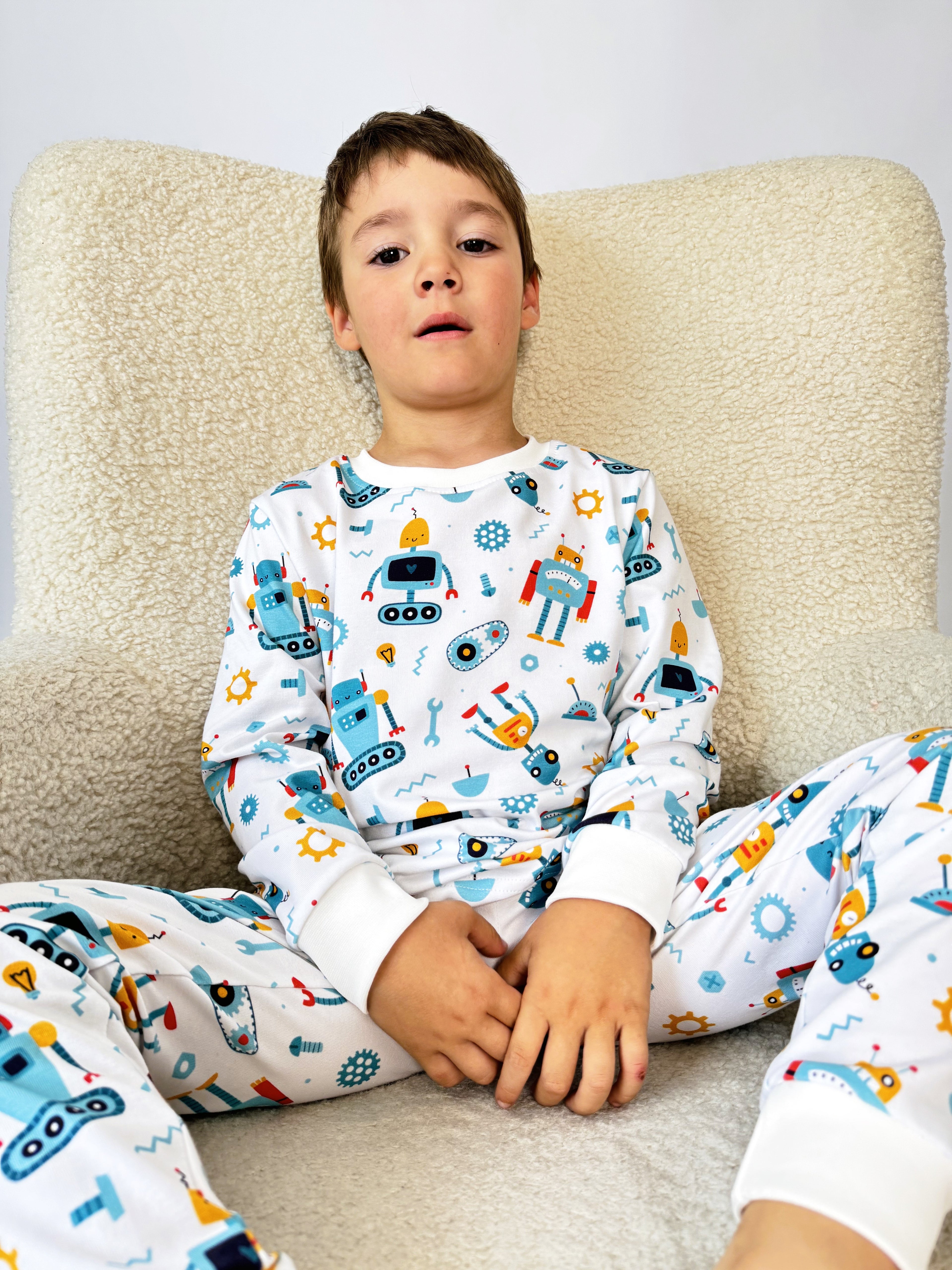 Boys’ Pyjamas – Robots (Gentle Touch)
