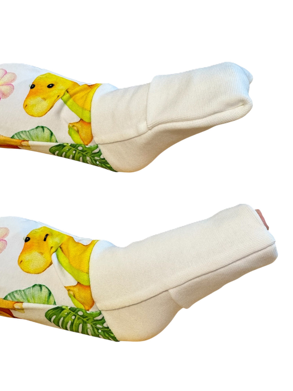 Ultra-Soft Baby Romper with Zipper "Tropic Dino" (Gentle Touch fabric)