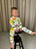 Ultra-Soft Baby Romper with Zipper "Tropic Dino" (Gentle Touch fabric)
