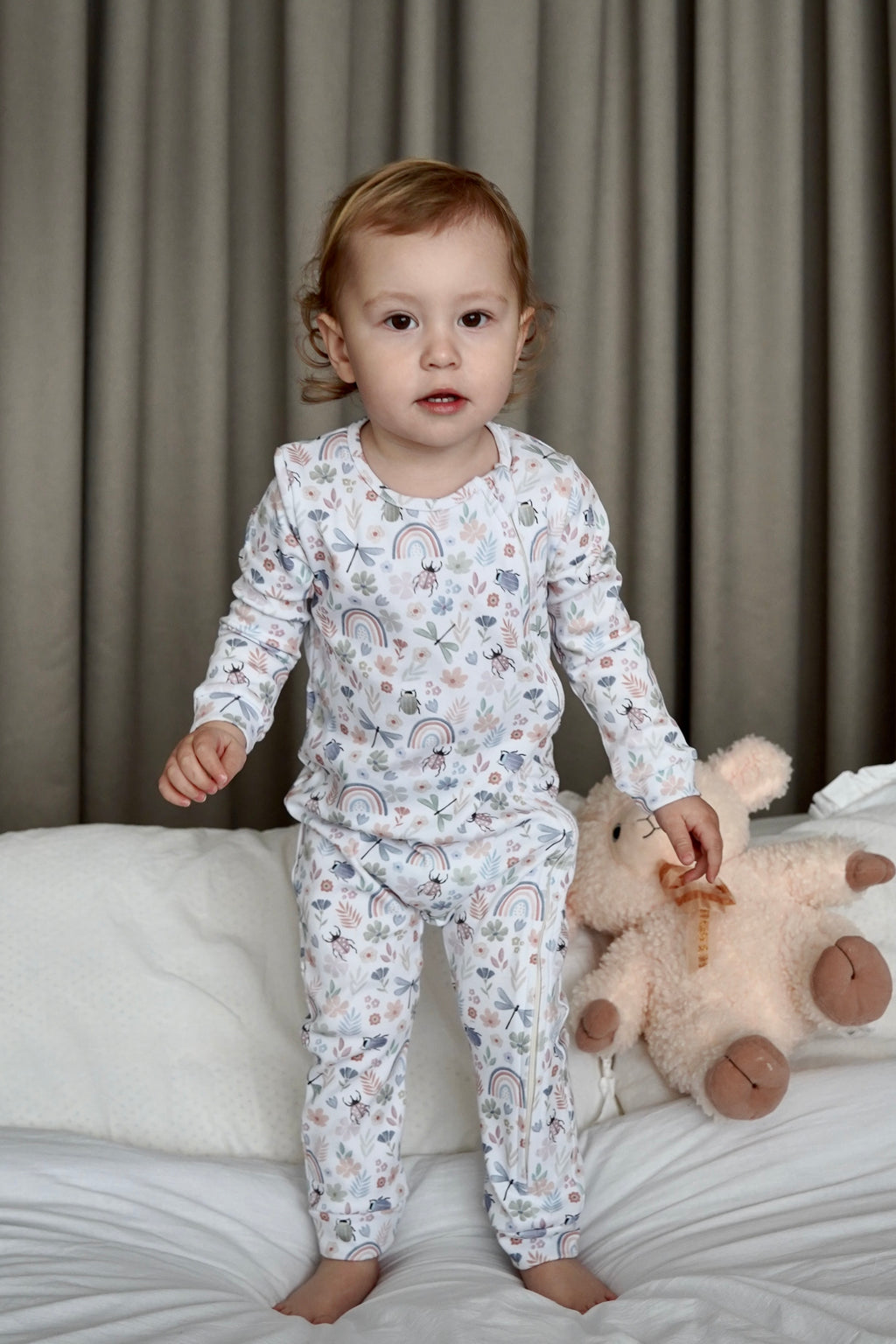 Ultra-Soft Baby Romper with Zipper "Spring" (Gentle Touch fabric)