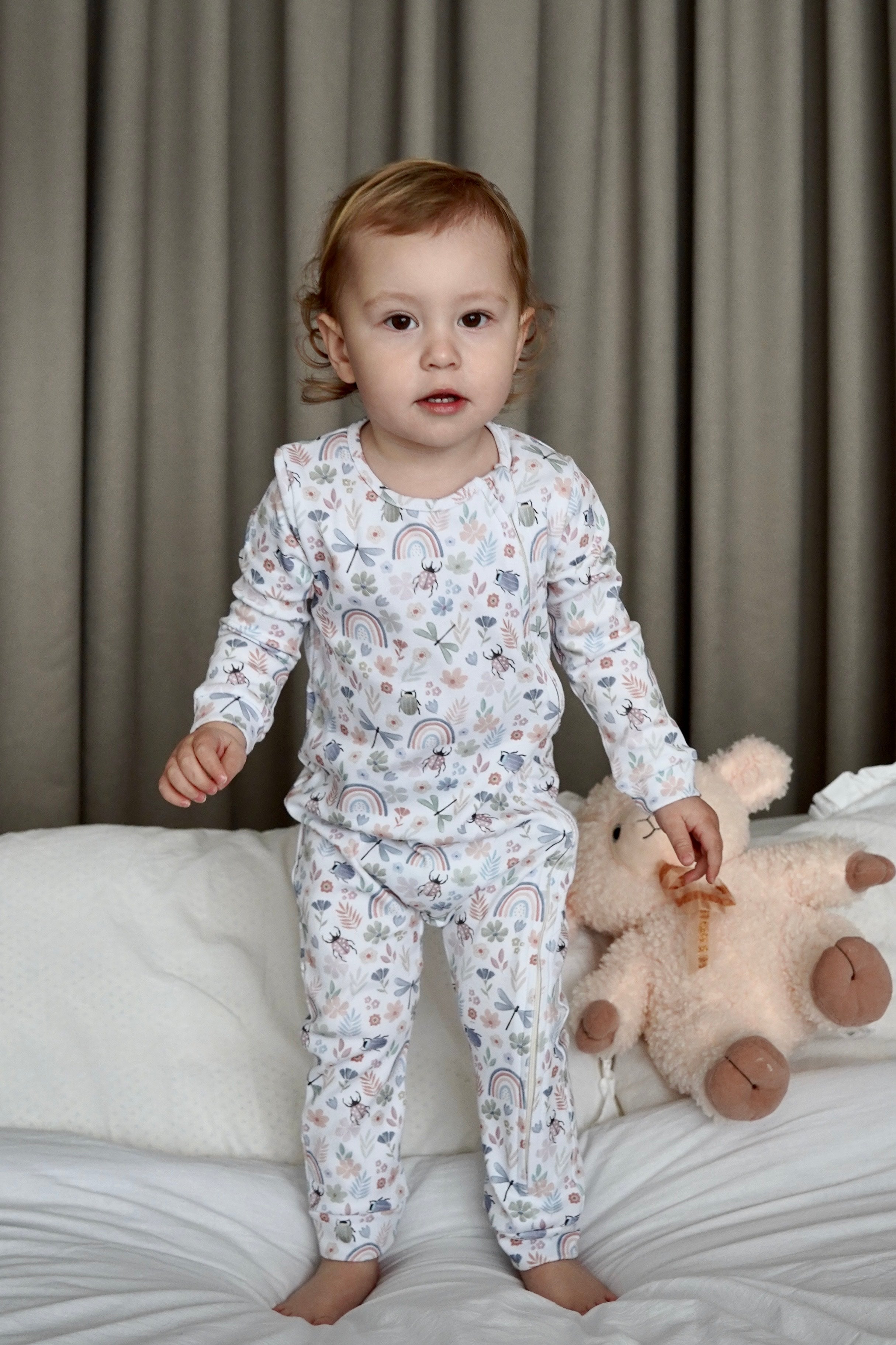 Ultra-Soft Baby Romper with Zipper "Spring" (Gentle Touch fabric)