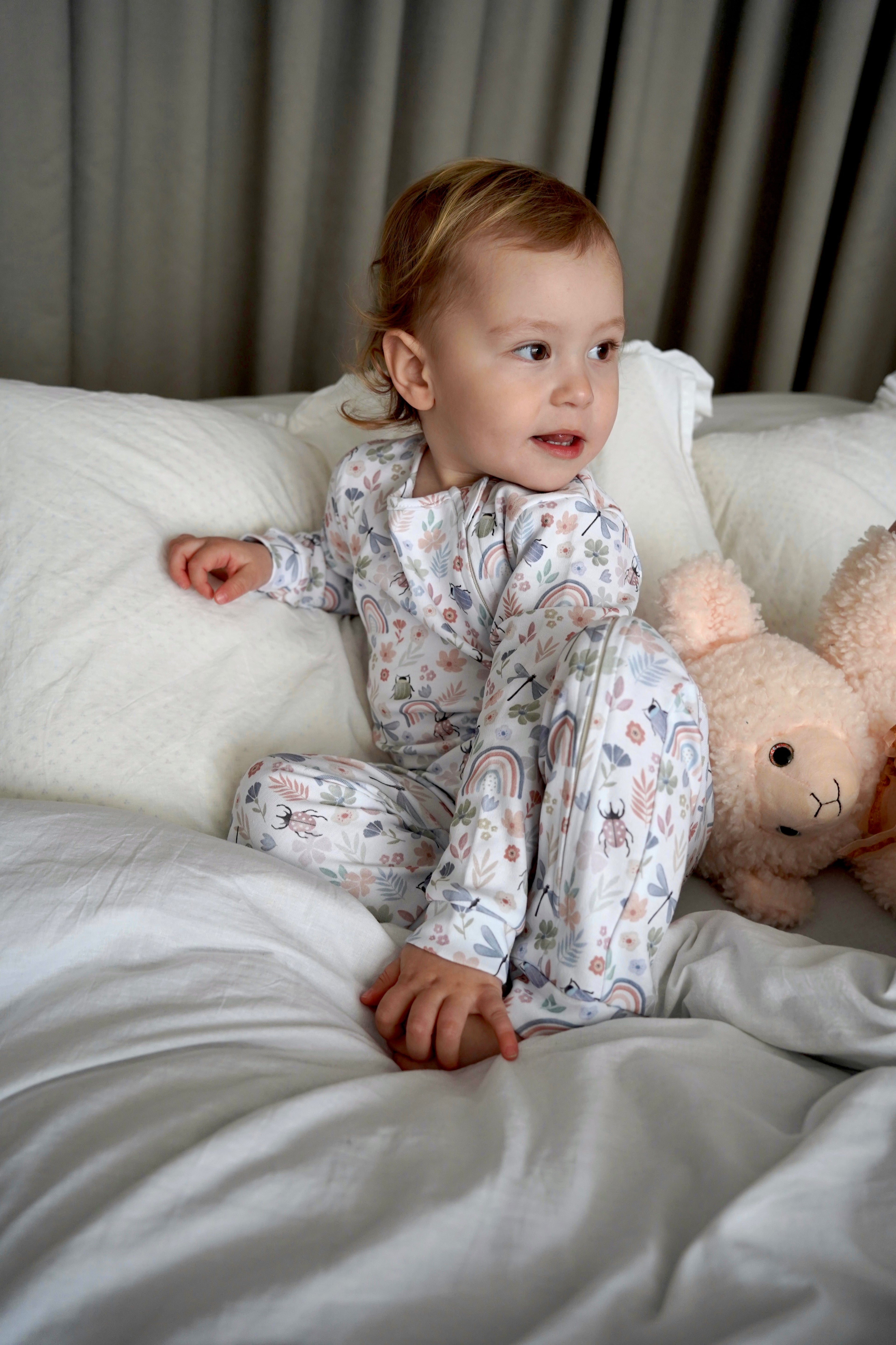 Ultra-Soft Baby Romper with Zipper "Spring" (Gentle Touch fabric)