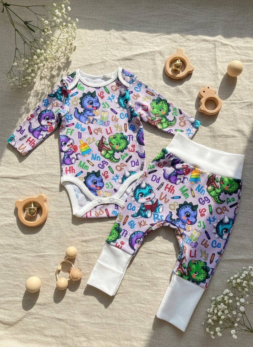 Baby set "Smart dino" (Gentle Touch fabric)