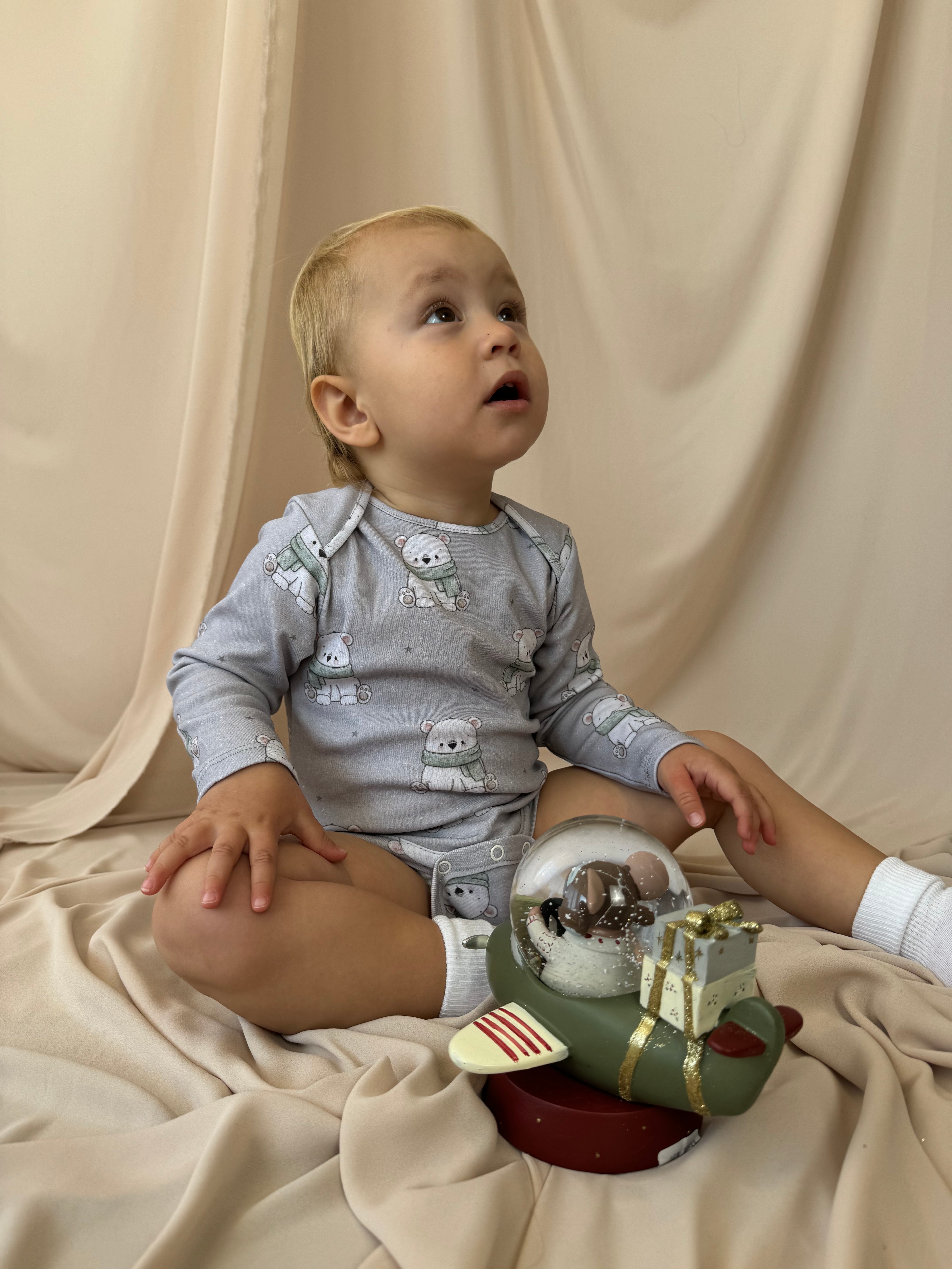 Bear GentleTouch Baby Long Sleeve Bodysuits – Perfect for Sensitive Skin