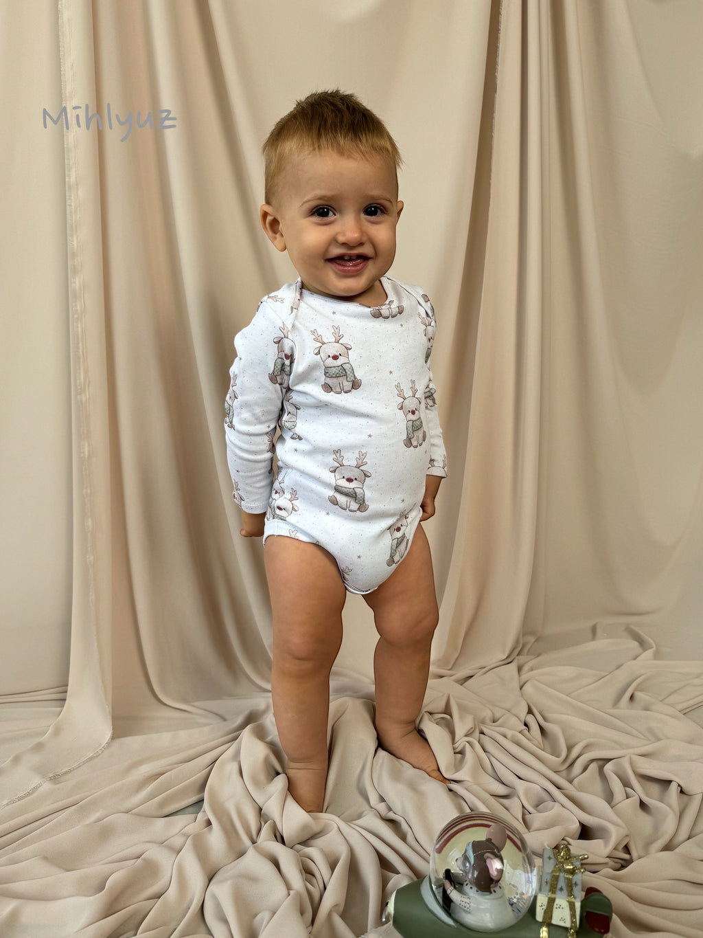 Little Deer GentleTouch Baby Long Sleeve Bodysuits – Perfect for Sensitive Skin