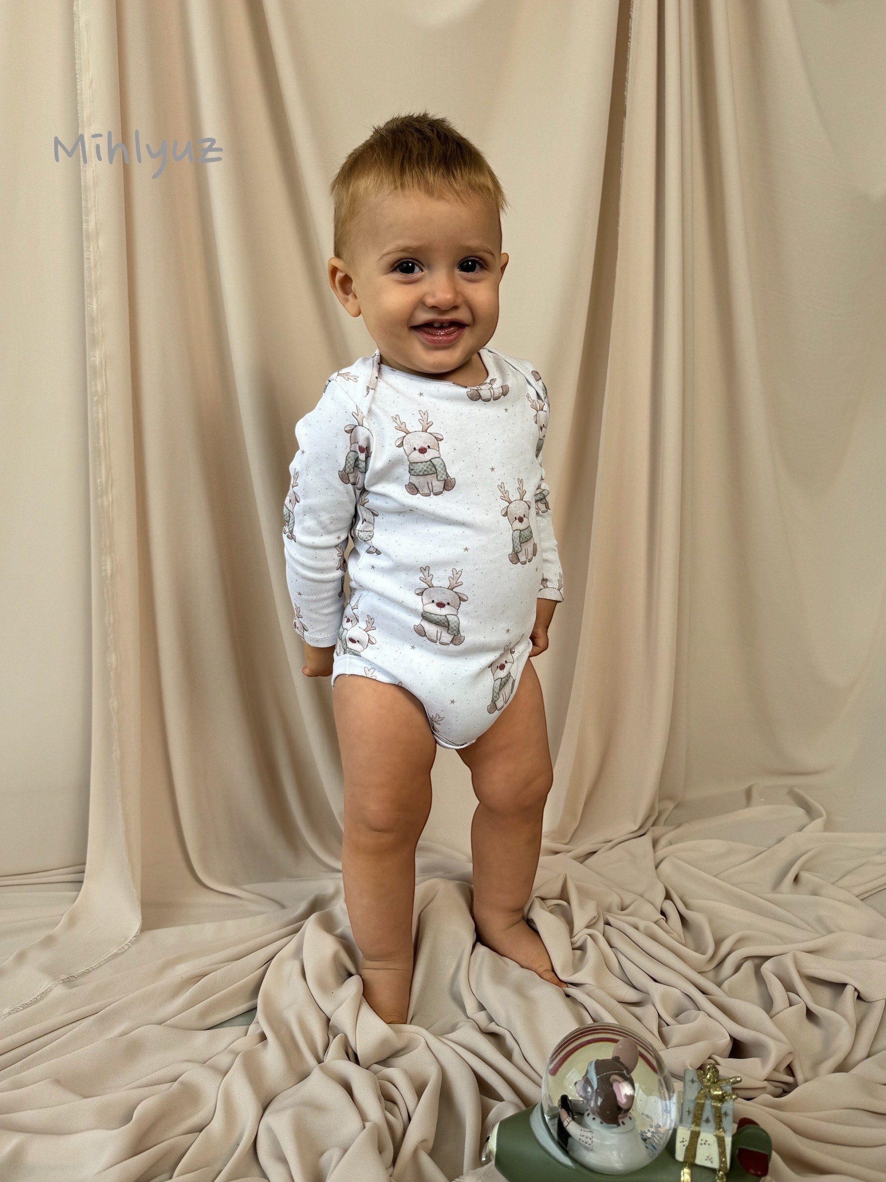 Little Deer GentleTouch Baby Long Sleeve Bodysuits – Perfect for Sensitive Skin