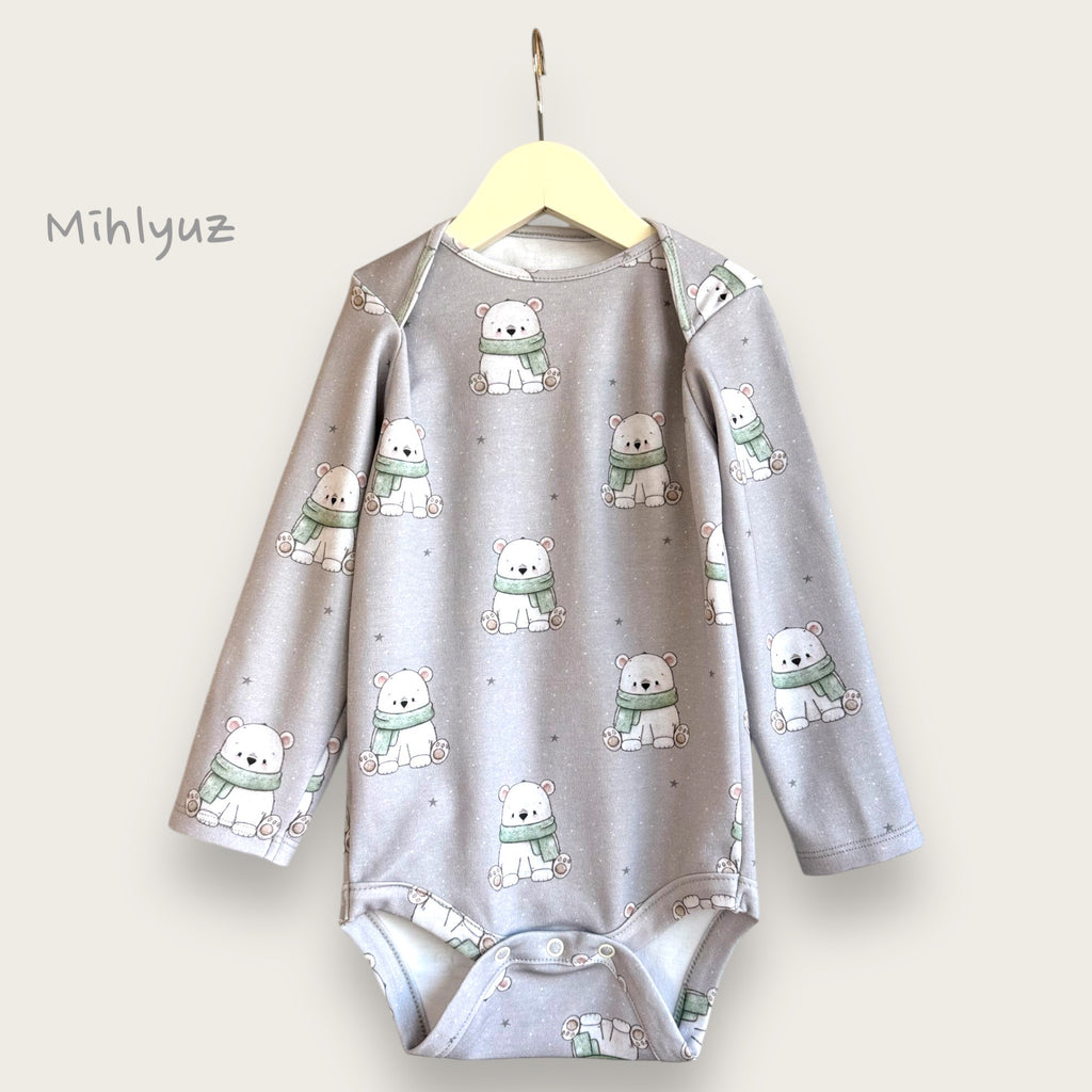 Bear GentleTouch Baby Long Sleeve Bodysuits – Perfect for Sensitive Skin