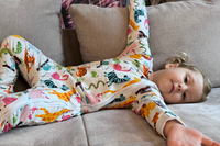 Baby Romper with 2-way zipper "Happy Zoo" (Jersey fabric)