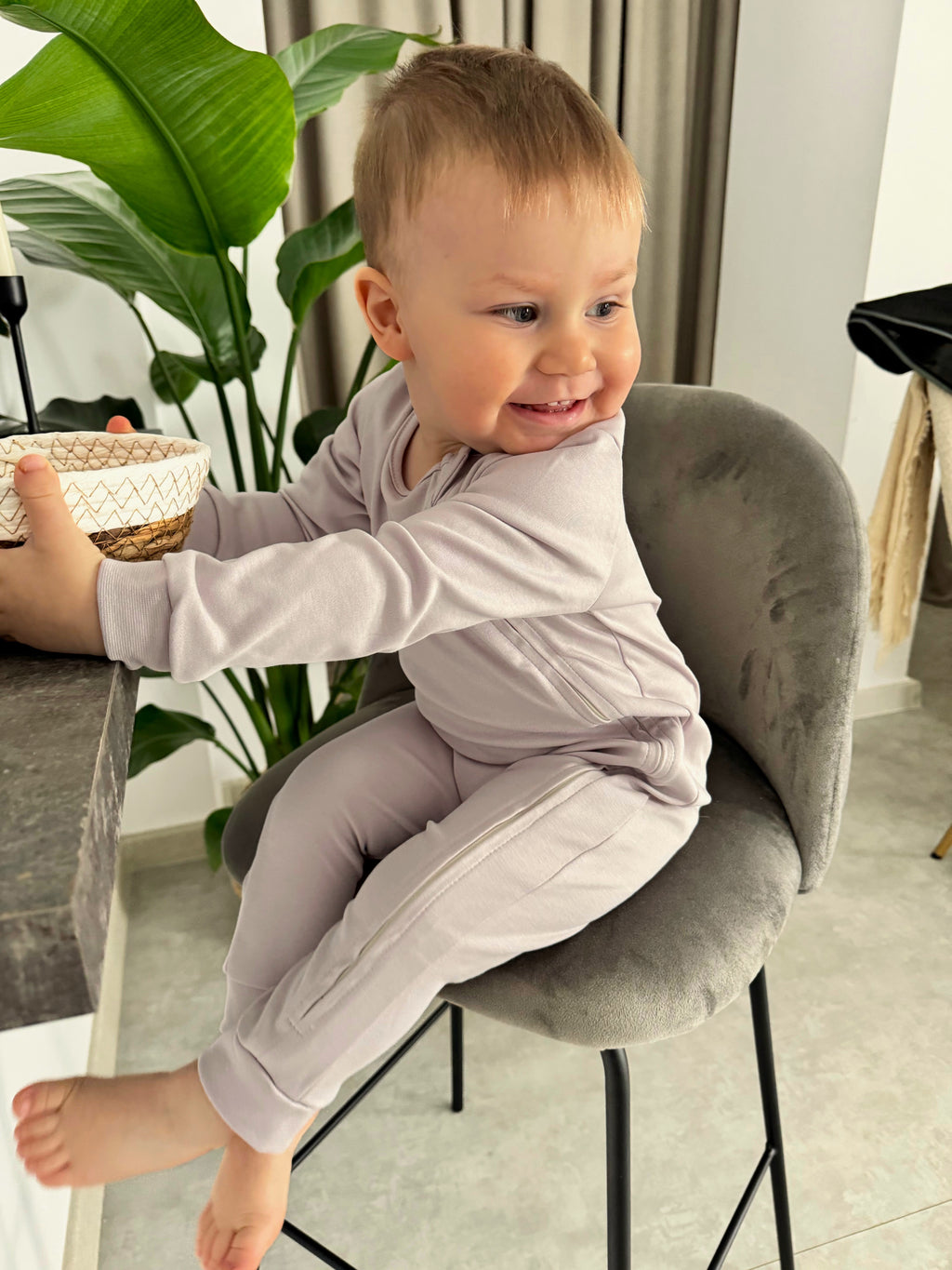 Ultra-Soft Baby Romper with Zipper for Sensitive Skin (Gentle Touch fabric)