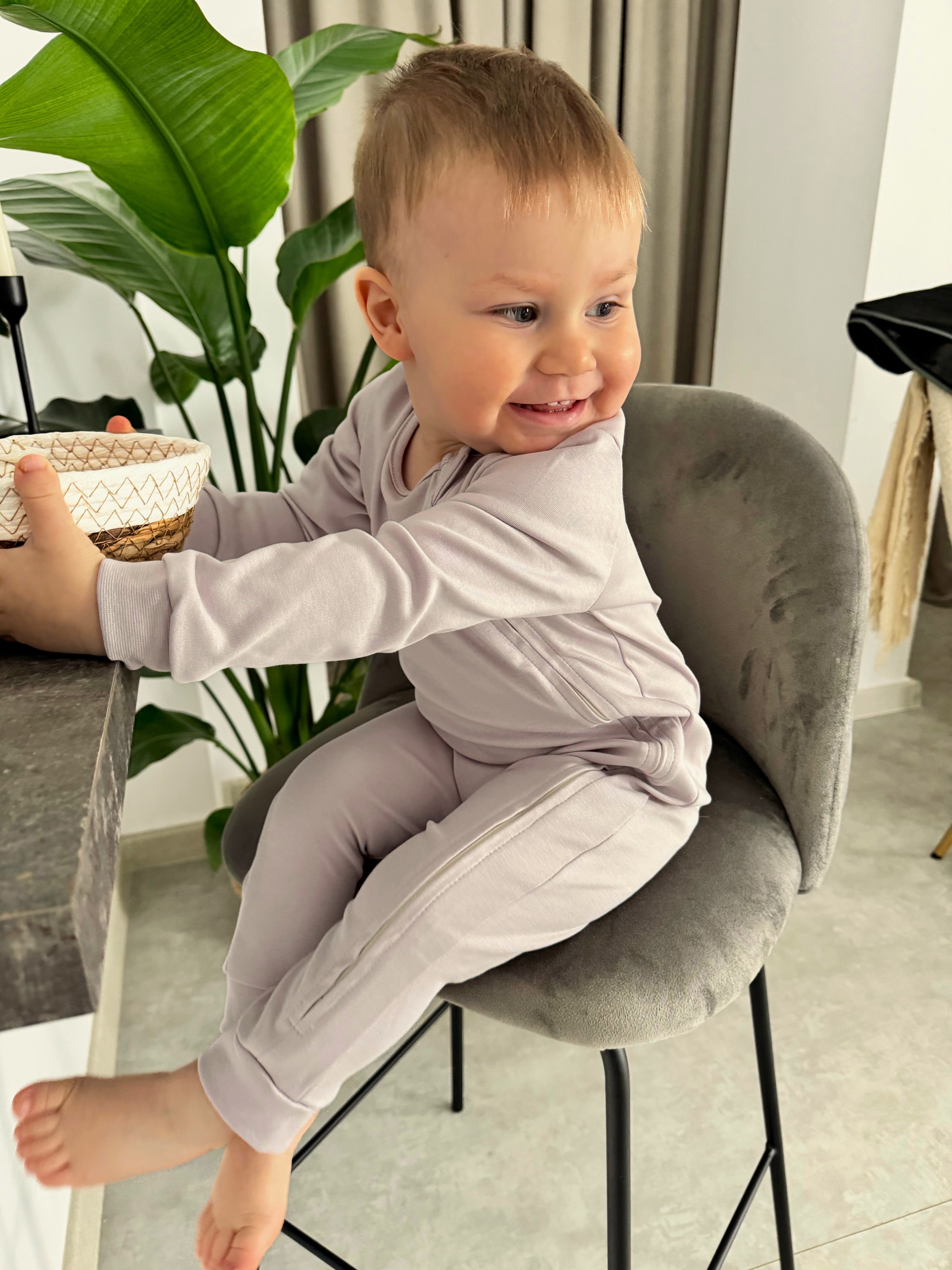 Ultra-Soft Baby Romper with Zipper for Sensitive Skin (Gentle Touch fabric)