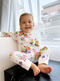 Ultra-Soft Baby Romper with Zipper "Parrot" (Gentle Touch fabric)