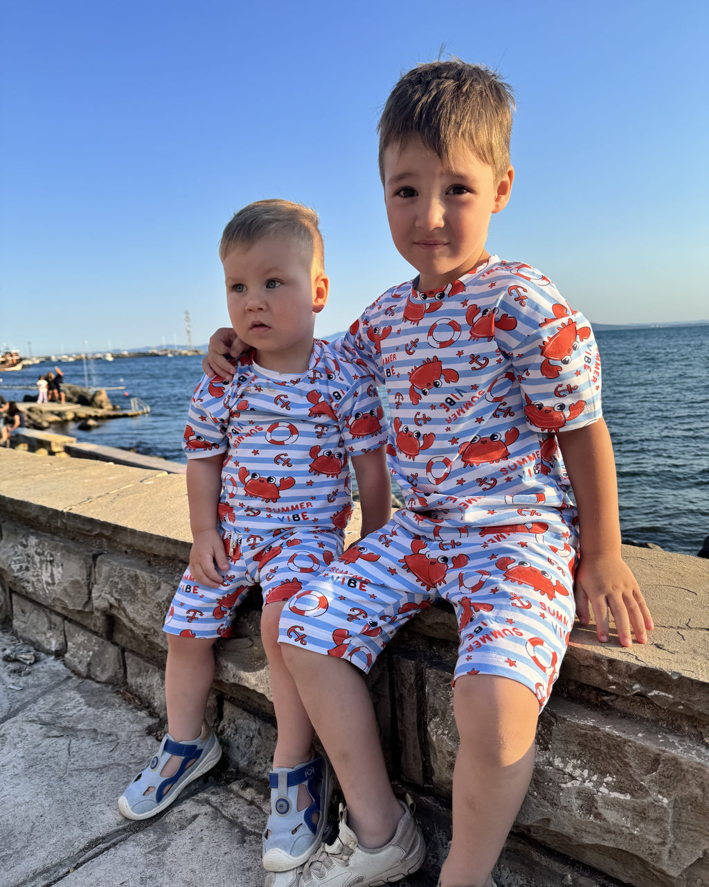 Summer Boys Set Little Crab (T-shirt and shorts)