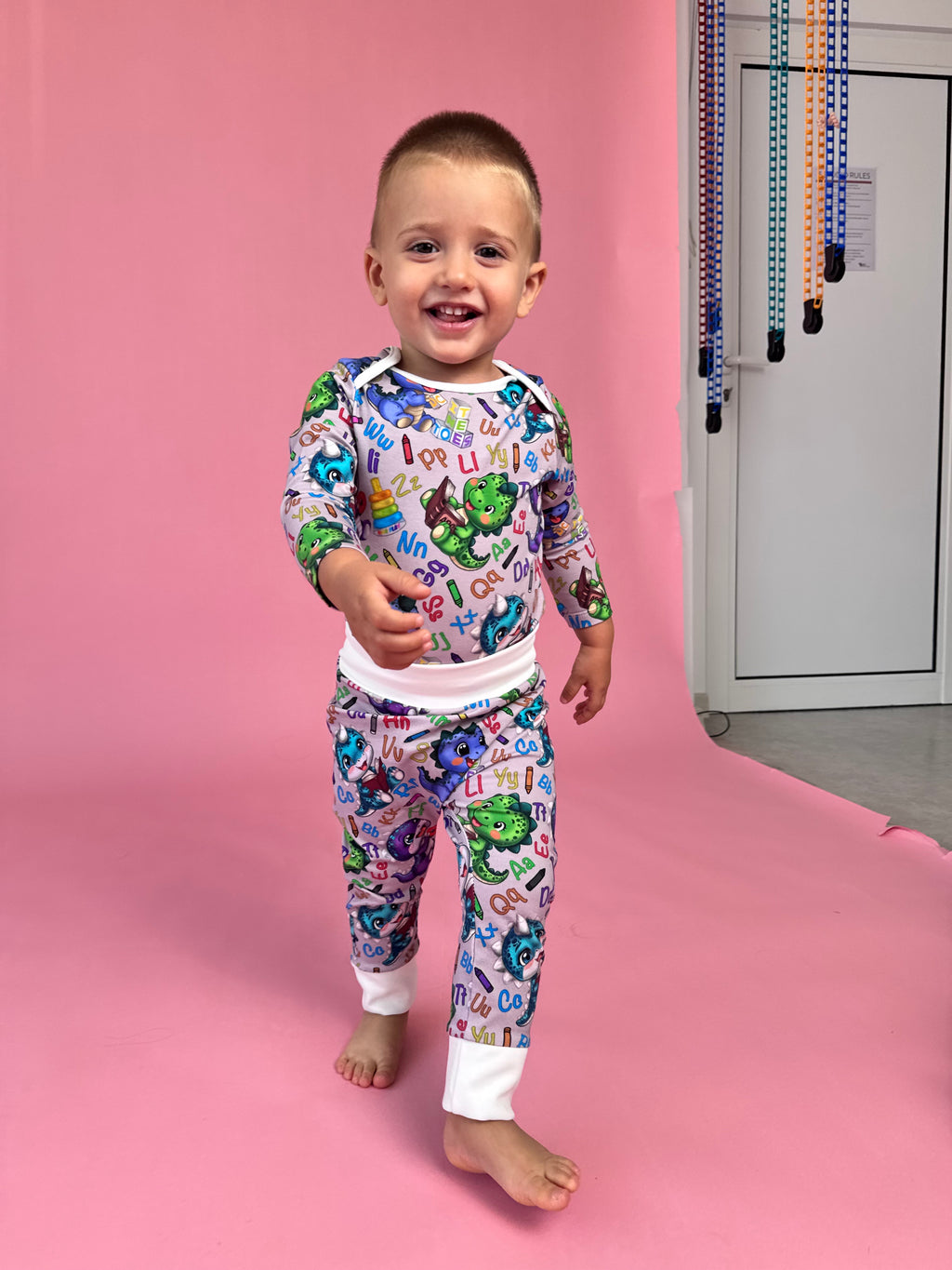 Baby set "Smart dino" (Gentle Touch fabric)
