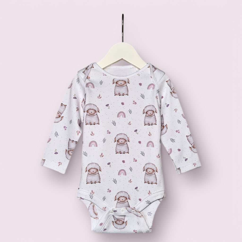 Baby set (2 bodysuit + 1 pants) "Little sheep" (Gentle Touch fabric)
