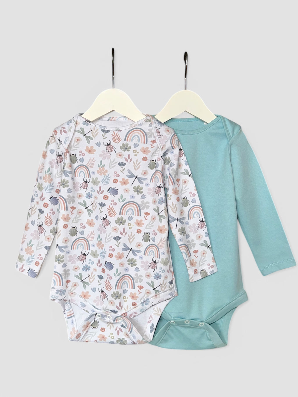 2 Pack Baby Long Sleeve Bodysuits Spring