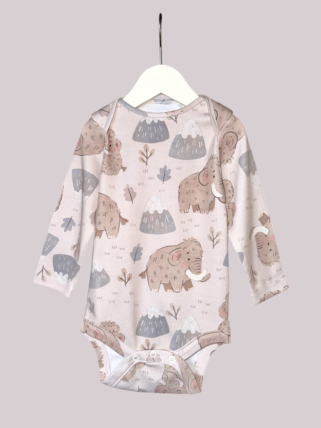 Baby set (2 bodysuit + 1 pants) "Mammoth" (Gentle Touch fabric)