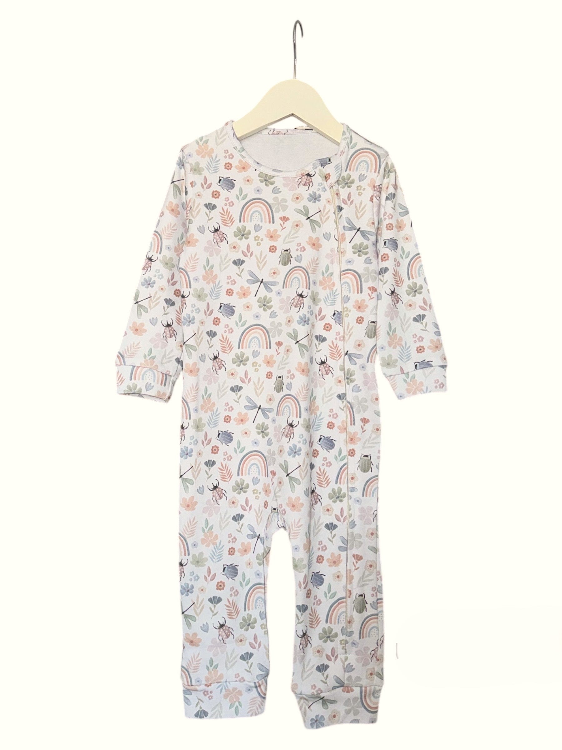 Ultra-Soft Baby Romper with Zipper "Spring" (Gentle Touch fabric)
