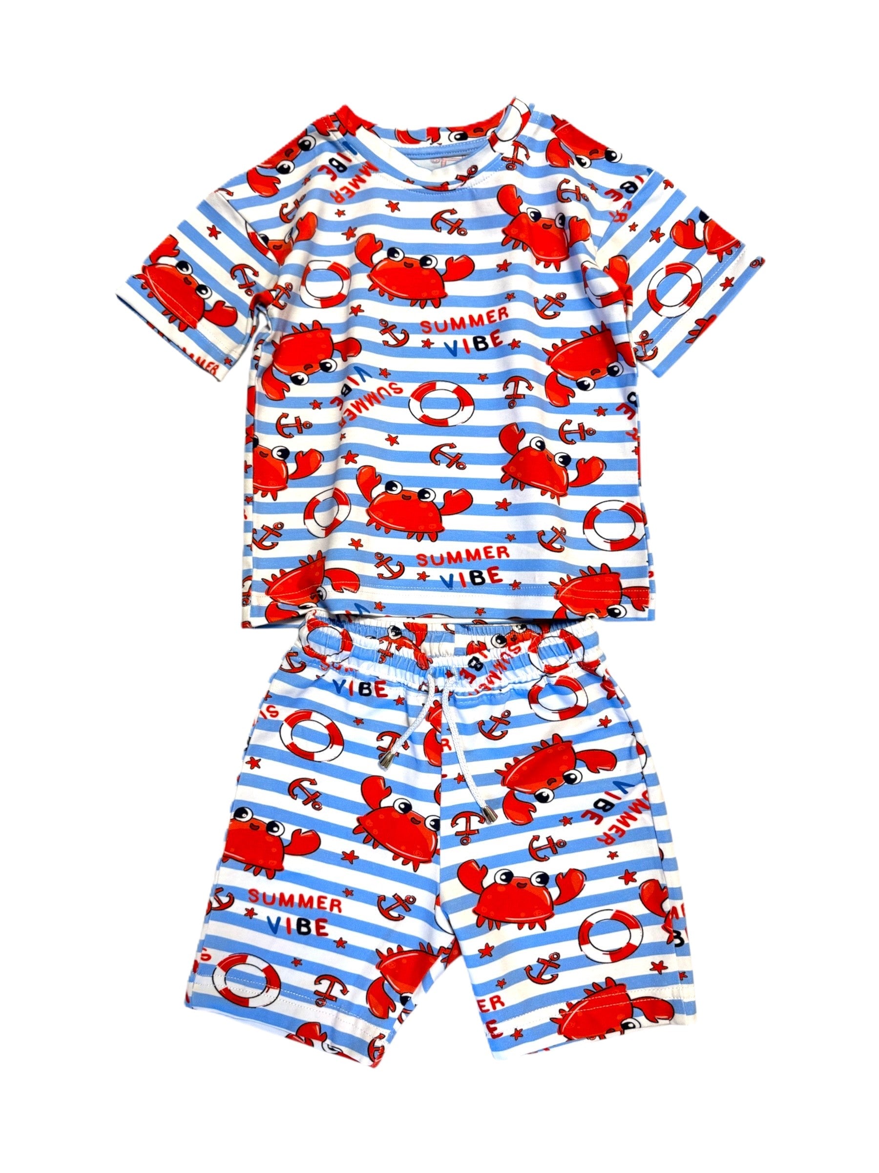 Summer Boys Set Little Crab (T-shirt and shorts)