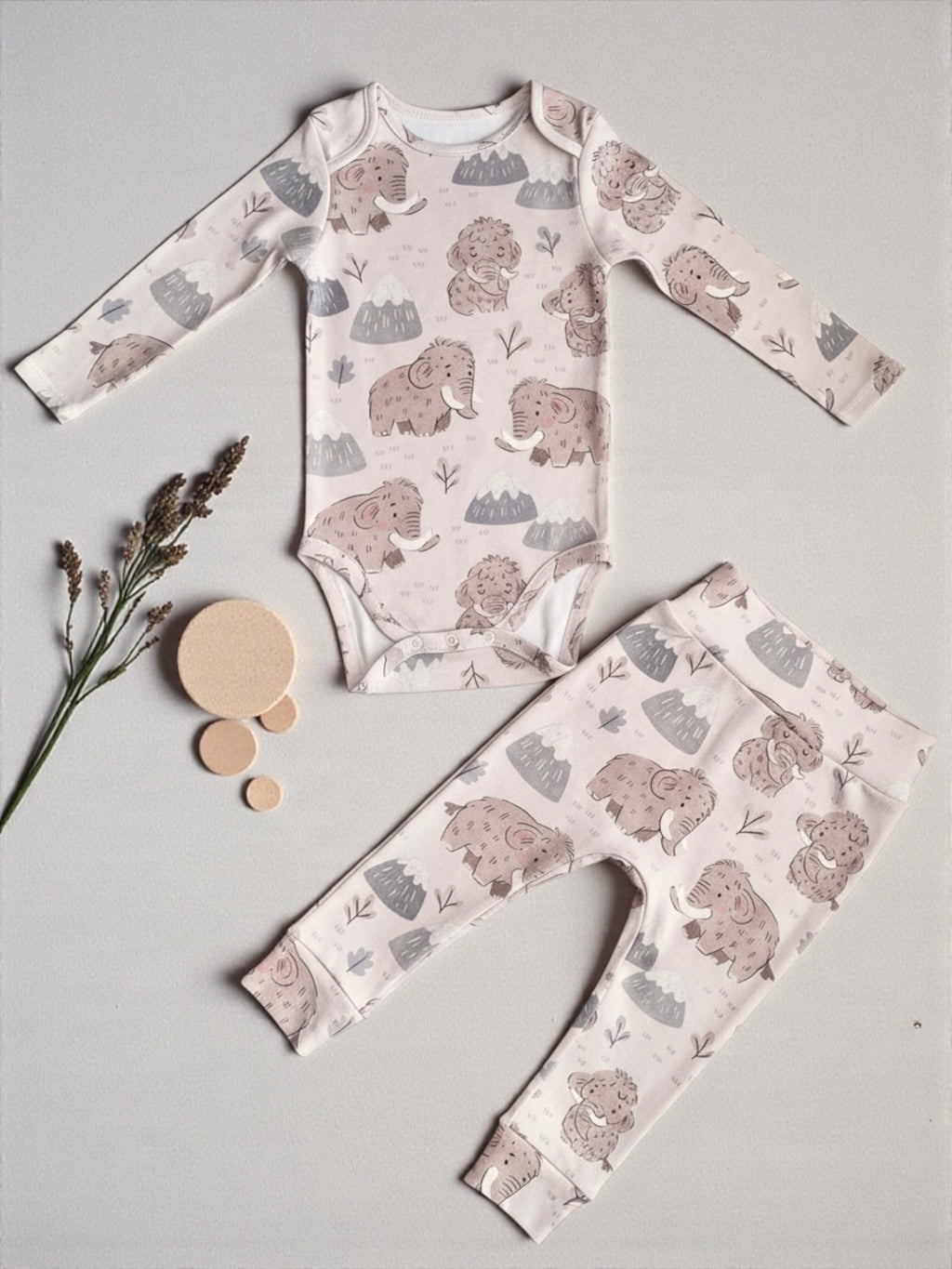 Baby set "Little mammoth" (Gentle Touch fabric)