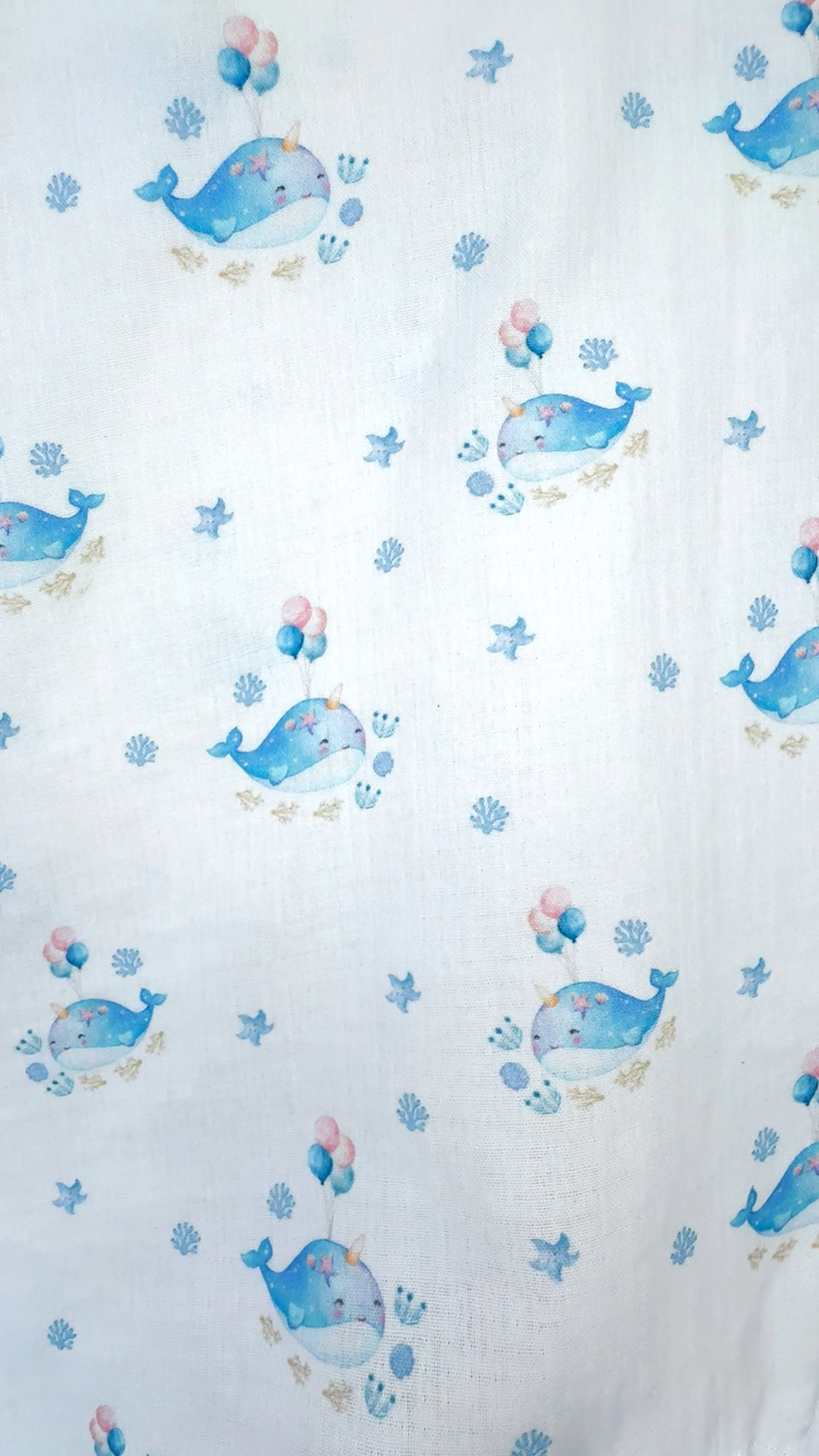Ultra-Thin Summer Muslin Sleeping Bag with Legs Little Ocean
