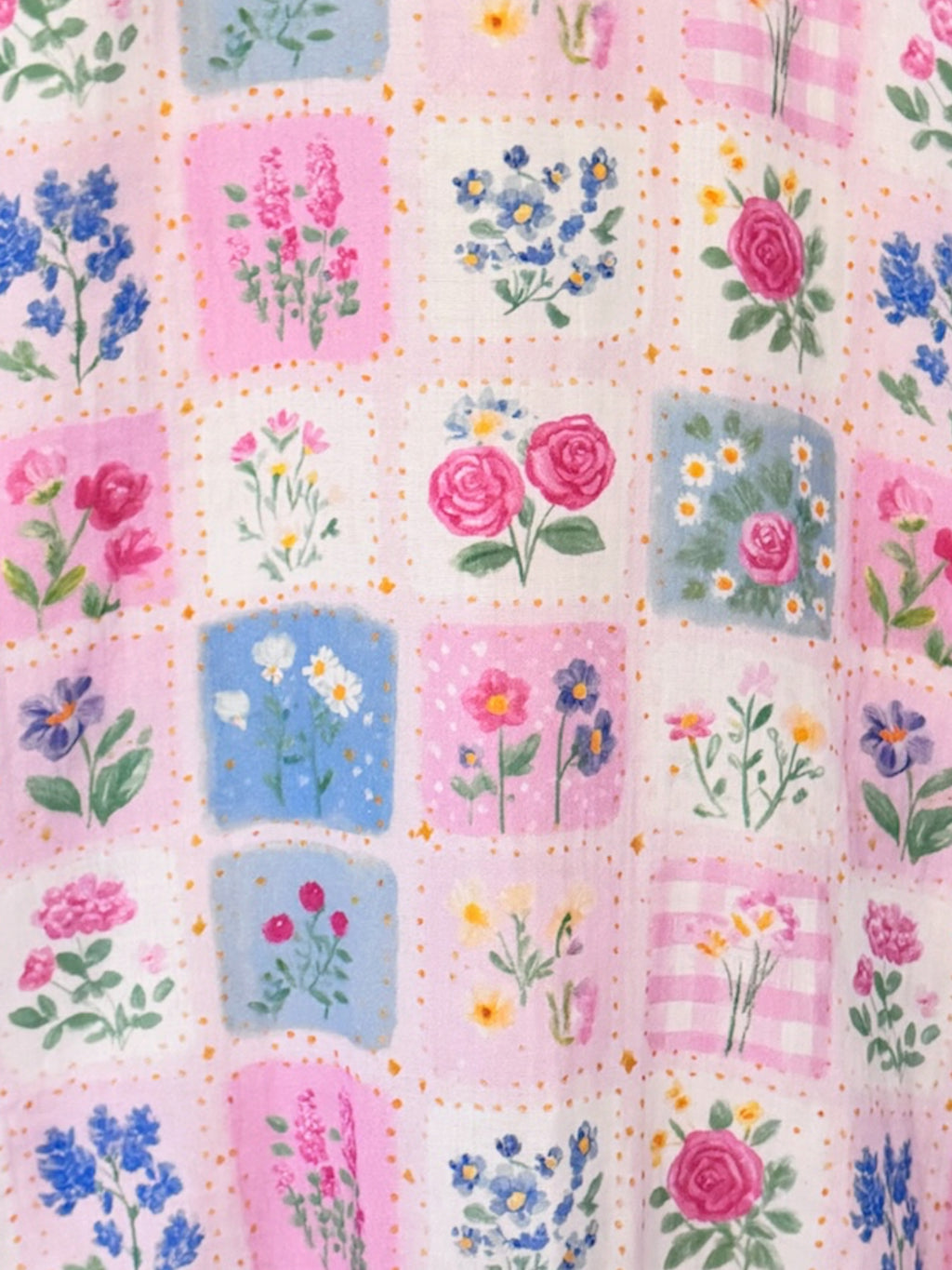 Ultra-Thin Summer Muslin Sleeping Bag with Legs Pastel Garden